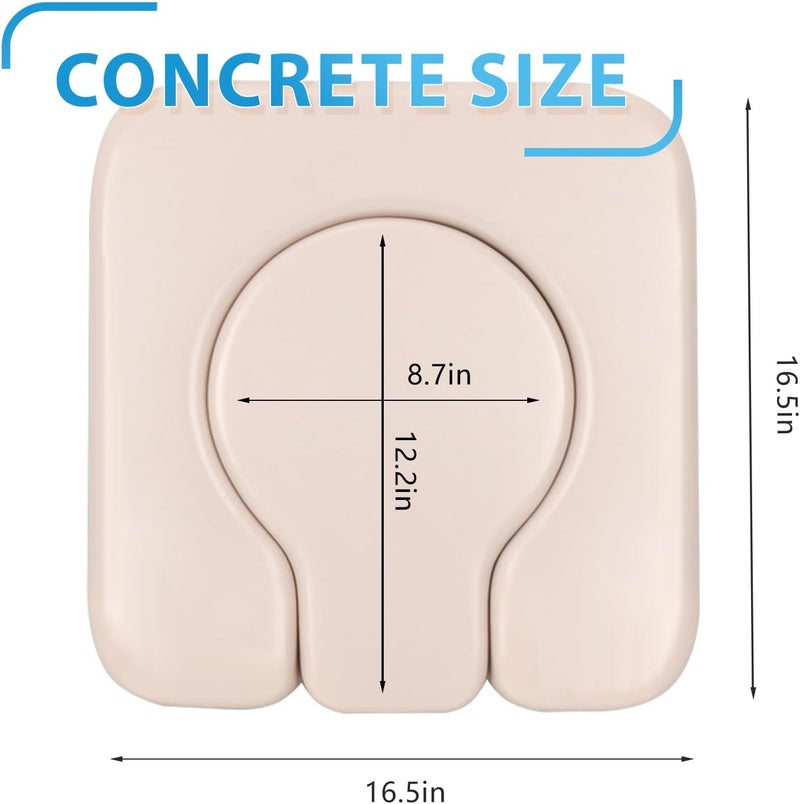 Deftyolo PU Commode Seat Cushion with Sponge Padded,C Shape Waterproof Soft Pad,Suitable for Bedside Commode Chairs,Raised Toilet Seats(Beige) - Image 2